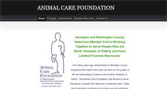 Desktop Screenshot of animalcarefoundation.org
